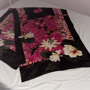 Vintage Carlisle Oblong Silk Scarf with Asian Detailing